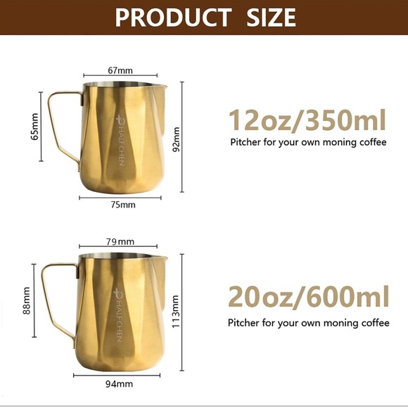 Milk Frothing Pitchers set - Picture 6 of 6